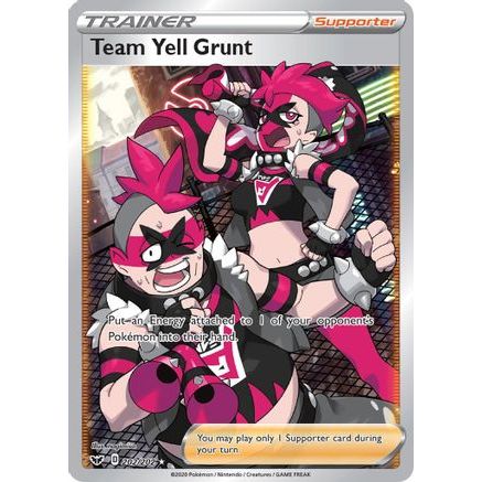 Team Yell Grunt (Full Art) 202/202 - SWSH01 Sword & Shield Base Set Holofoil