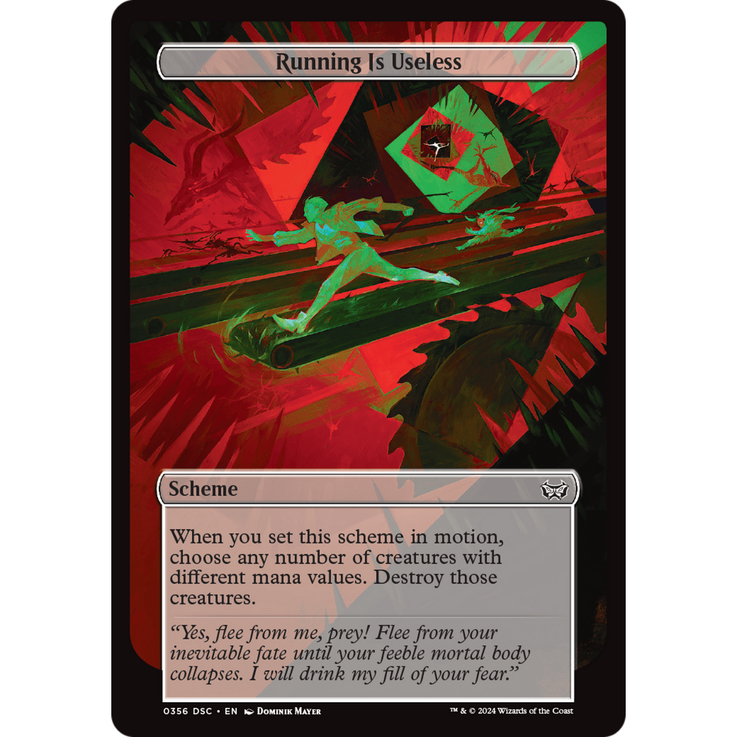 Running Is Useless (A:DSC-356) - Duskmourn: House of Horror Commander
