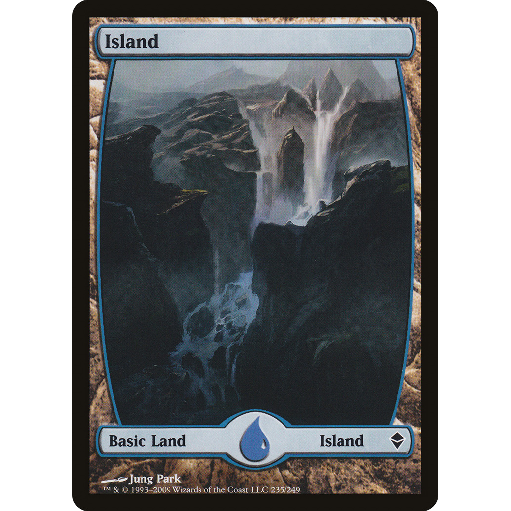 Island (235) - Full Art (ZEN-235) - Zendikar Foil