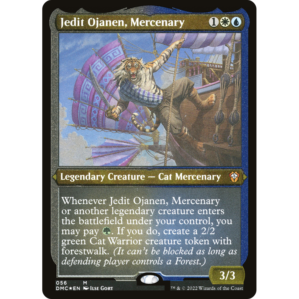 Jedit Ojanen, Mercenary (DMC-056) - Dominaria United Commander Etched Foil