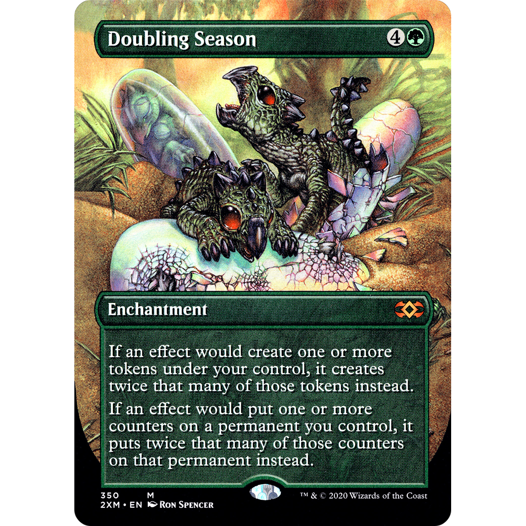 Doubling Season (Borderless) (2XM-350) - Double Masters (Borderless) Foil