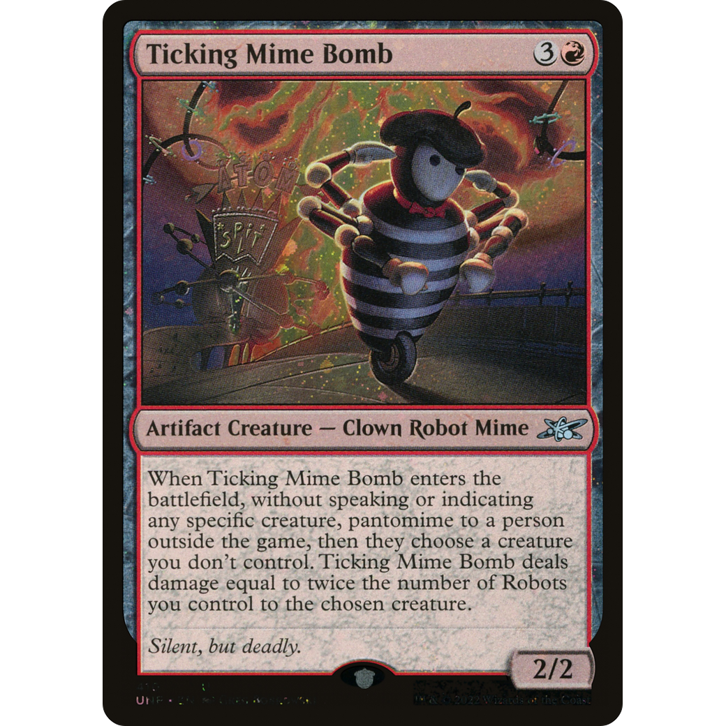 Ticking Mime Bomb (Galaxy Foil) (UNF-410) - Unfinity Foil