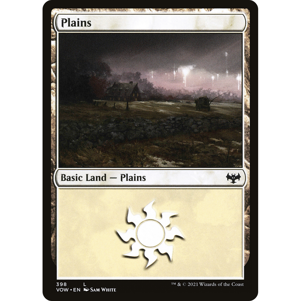 Plains (398) (VOW-398) - Innistrad: Crimson Vow Foil