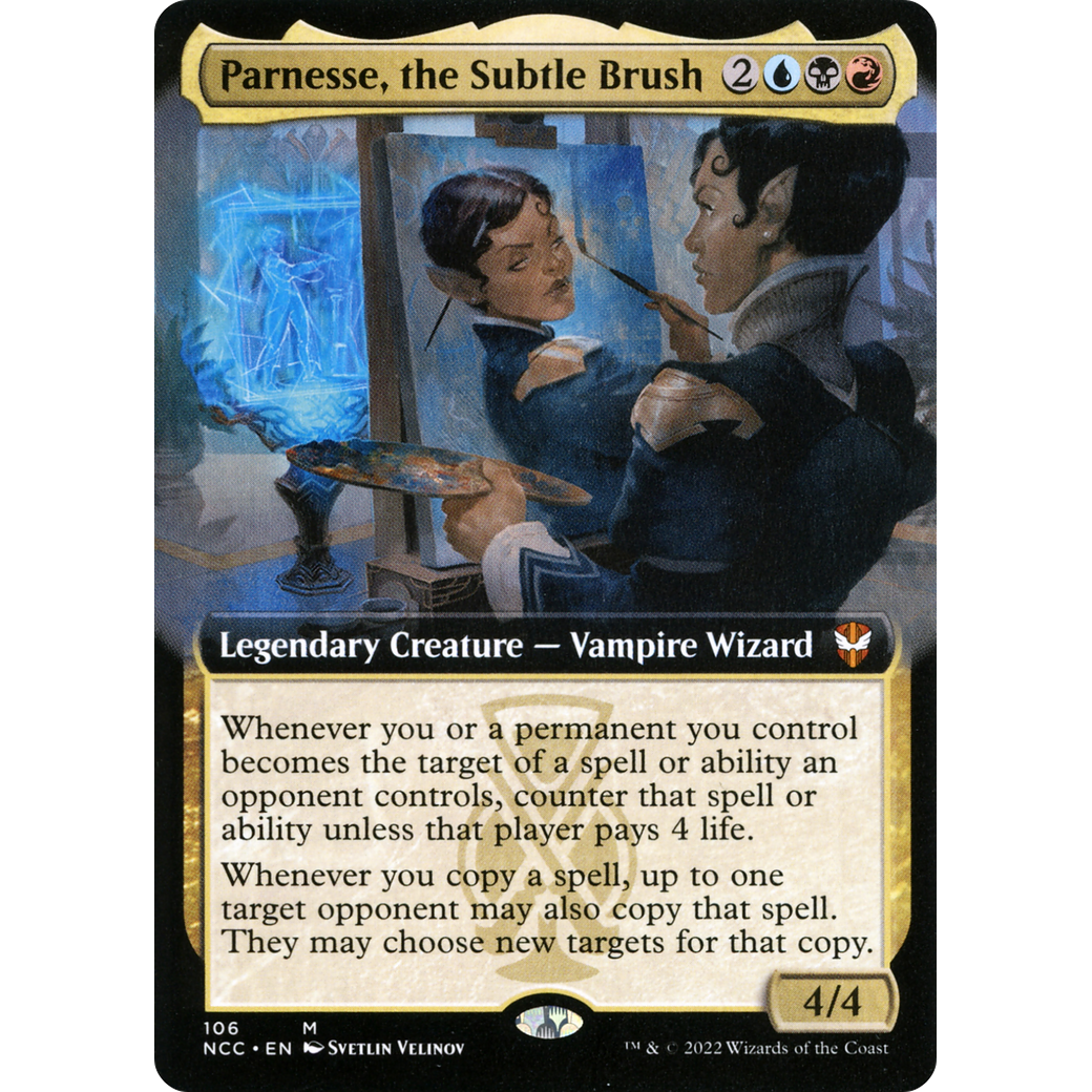 Parnesse, the Subtle Brush (Extended Art) (NCC-106) - New Capenna Commander: (Extended Art) Foil