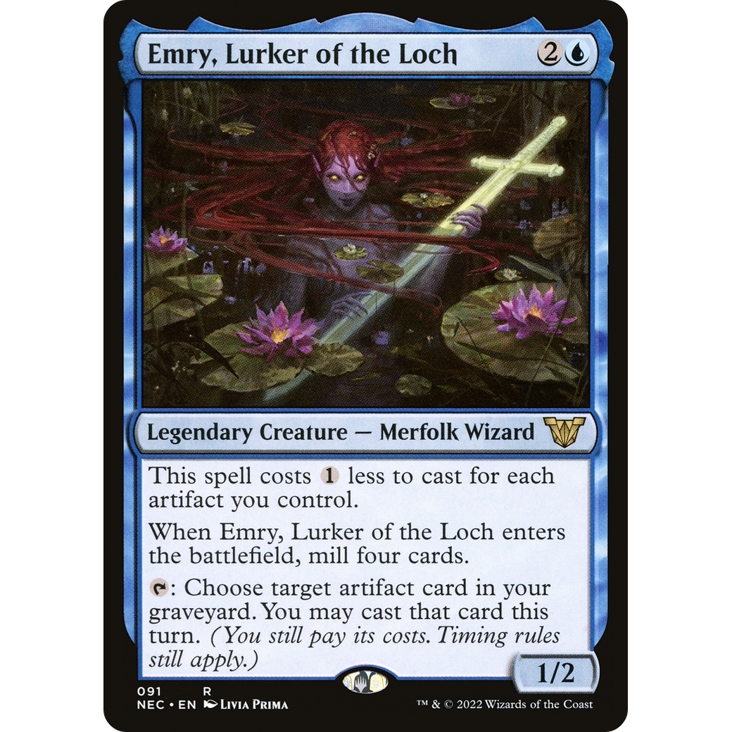 Emry, Lurker of the Loch (NEC-091) - Neon Dynasty Commander