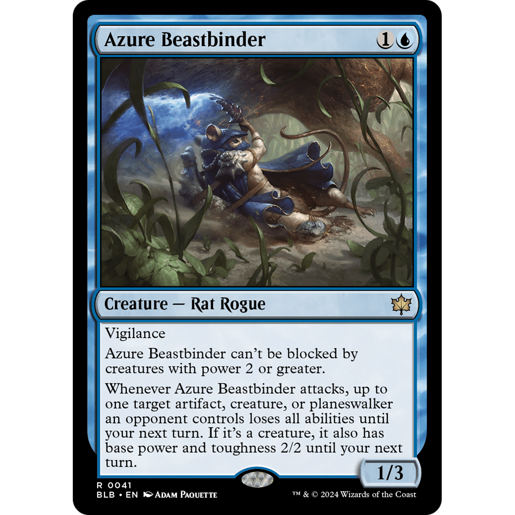 Azure Beastbinder (BLB-041) - Bloomburrow Foil