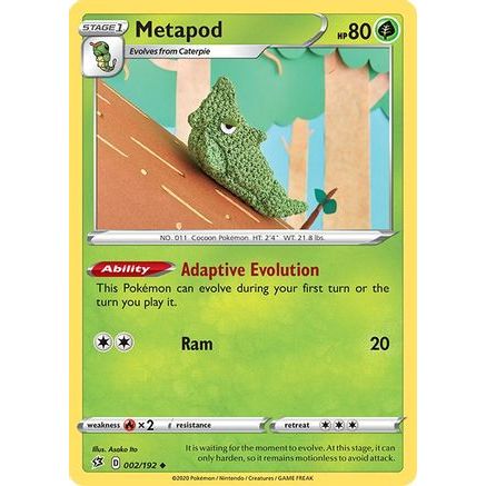 Metapod 2/192 - SWSH02 Rebel Clash Reverse Holofoil