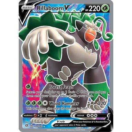 Rillaboom V (Full Art) 175/192 - SWSH02 Rebel Clash Holofoil