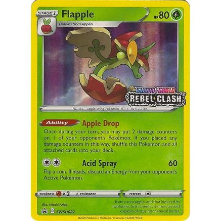 Flapple - SWSH022 (Prerelease) SWSH022/307 - SWSH Sword & Shield Promo Cards Holofoil