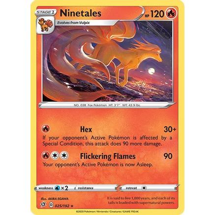 Ninetales 25/192 - SWSH02 Rebel Clash Reverse Holofoil