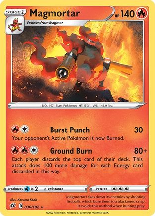 Magmortar 30/192 - SWSH02 Rebel Clash Reverse Holofoil