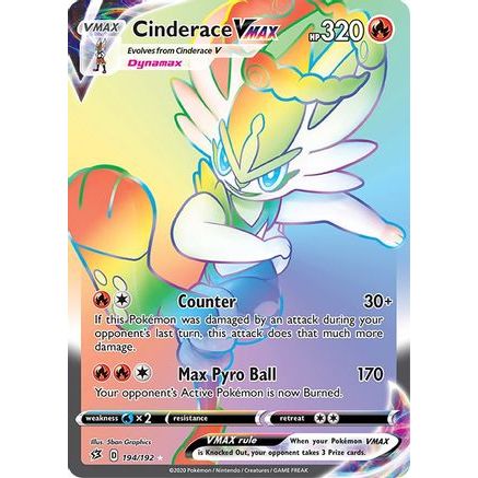 Cinderace VMAX (Secret) 194/192 - SWSH02 Rebel Clash Holofoil