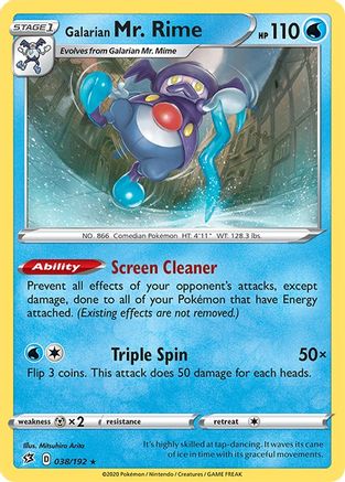 Galarian Mr. Rime 38/192 - SWSH02 Rebel Clash Reverse Holofoil