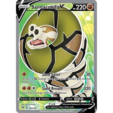 Sandaconda V (Full Art) 184/192 - SWSH02 Rebel Clash Holofoil