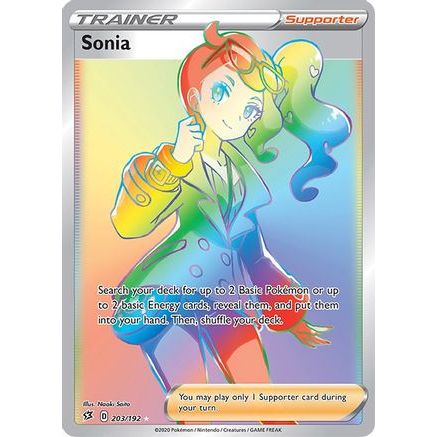 Sonia (Secret) 203/192 - SWSH02 Rebel Clash Holofoil