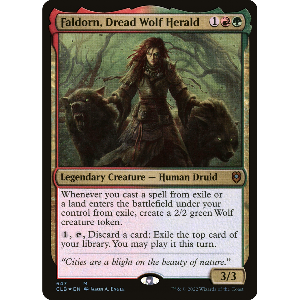 Faldorn, Dread Wolf Herald (CLB-647) - Commander Legends: Battle for Baldur's Gate Foil