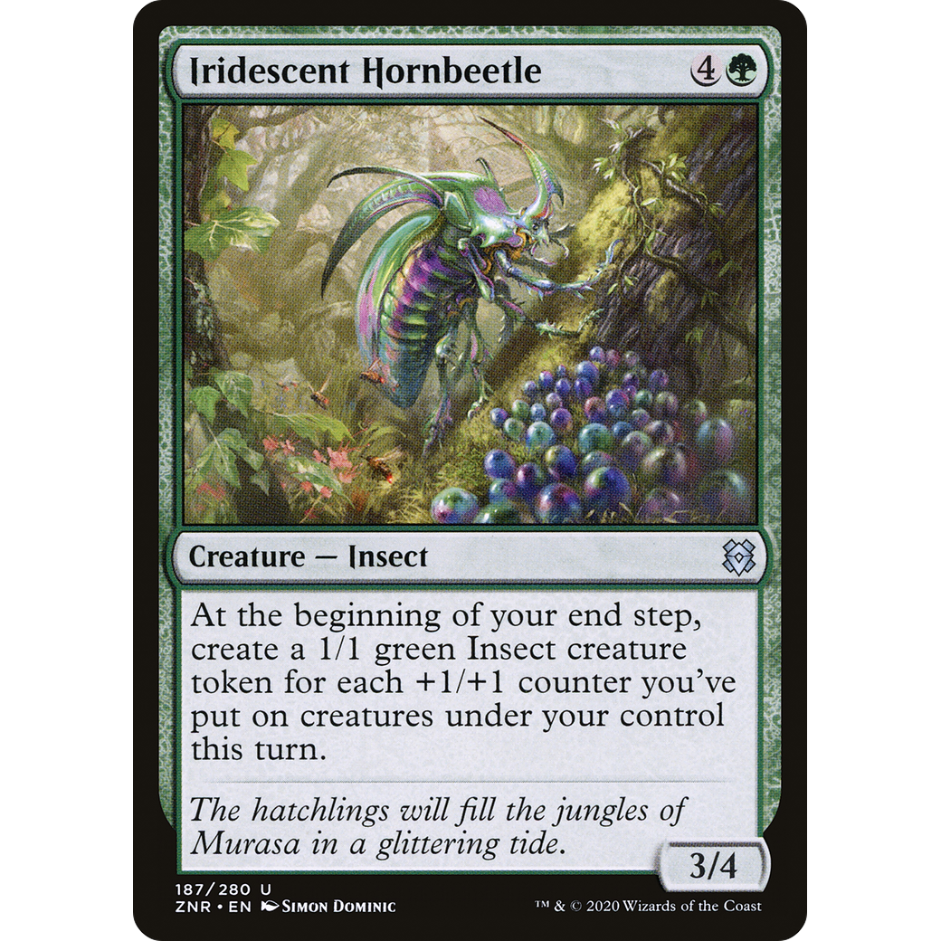 Iridescent Hornbeetle (ZNR-187) - Zendikar Rising Foil