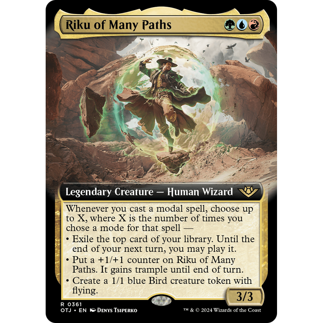 Riku of Many Paths (OTJ-361) - Outlaws of Thunder Junction: (Extended Art) Foil