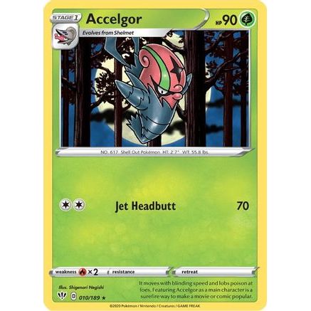 Accelgor 10/189 - SWSH03 Darkness Ablaze Reverse Holofoil