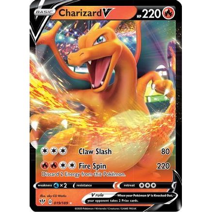 Charizard V 19/189 - SWSH03 Darkness Ablaze Holofoil
