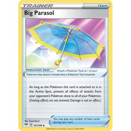 Big Parasol 157/189 - SWSH03 Darkness Ablaze Reverse Holofoil