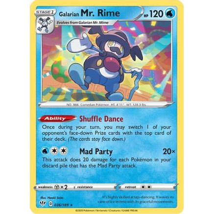 Galarian Mr. Rime 36/189 - SWSH03 Darkness Ablaze