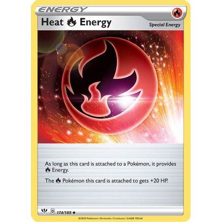 Heat R Energy 174/189 - SWSH03 Darkness Ablaze Reverse Holofoil