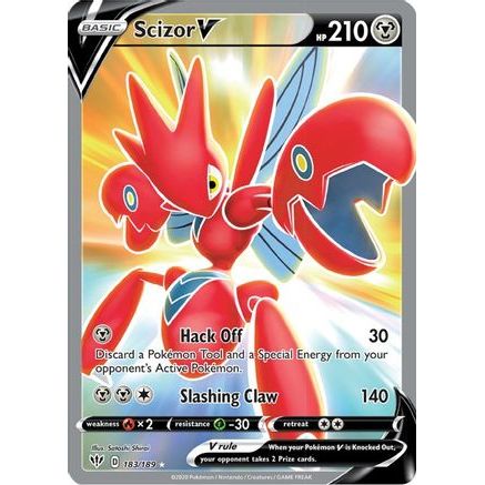 Scizor V (Full Art) 183/189 - SWSH03 Darkness Ablaze Holofoil