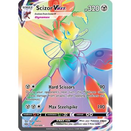 Scizor VMAX (Secret) 193/189 - SWSH03 Darkness Ablaze Holofoil