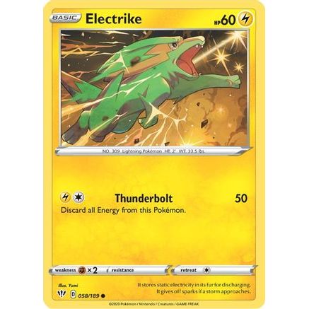 Electrike 58/189 - SWSH03 Darkness Ablaze Reverse Holofoil