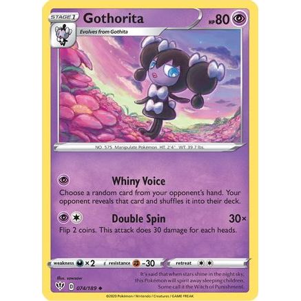 Gothorita 74/189 - SWSH03 Darkness Ablaze Reverse Holofoil
