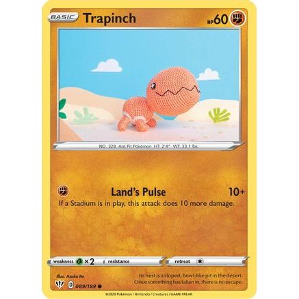 Trapinch 89/189 - SWSH03 Darkness Ablaze Reverse Holofoil