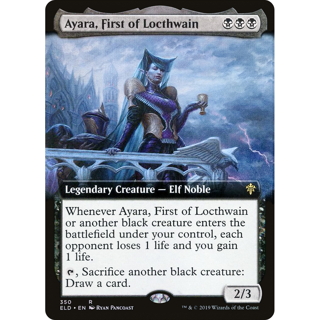Ayara, First of Locthwain (Extended Art) (ELD-350) - Throne of Eldraine: (Extended Art) Foil