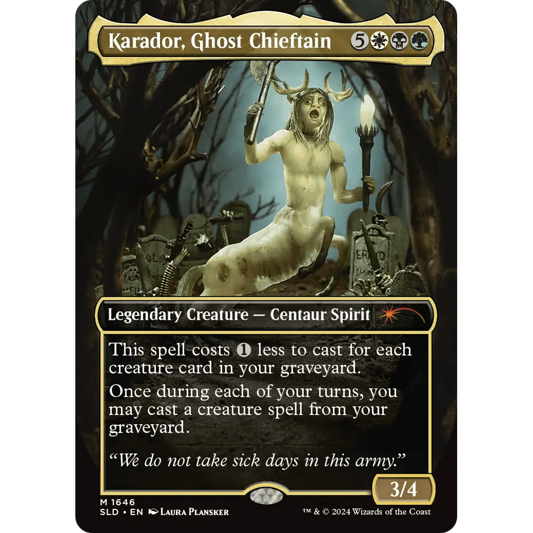 Karador, Ghost Chieftain (SLD-1646) - Secret Lair Drop (Borderless)