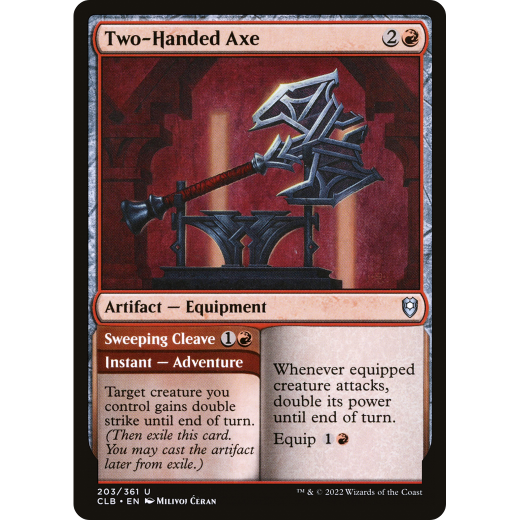 Two-Handed Axe (CLB-203) - Commander Legends: Battle for Baldur's Gate Foil