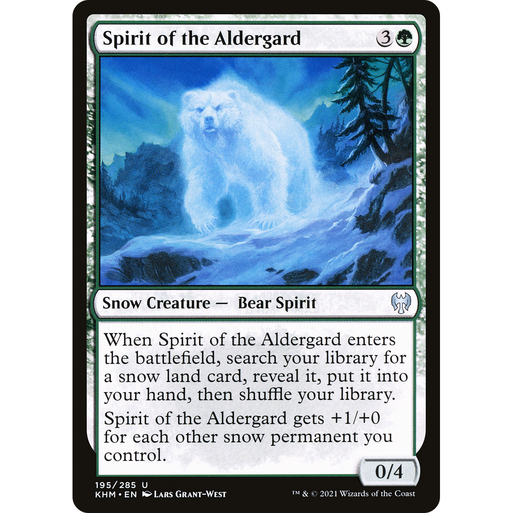 Spirit of the Aldergard (KHM-195) - Kaldheim: (snow) Foil