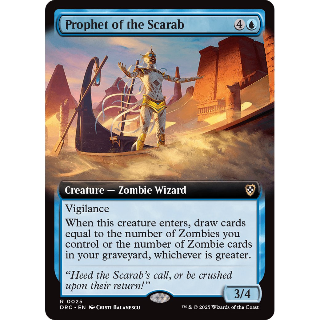 Prophet of the Scarab (DRC-025) - Commander: Aetherdrift: (Extended Art) Foil