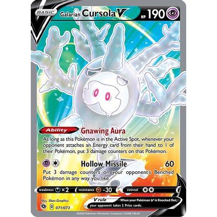 Galarian Cursola V (Full Art) 71/73 - Champions Path Holofoil