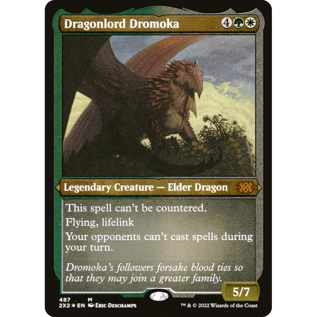 Dragonlord Dromoka (Foil Etched) (2X2-487) - Double Masters 2022 Foil