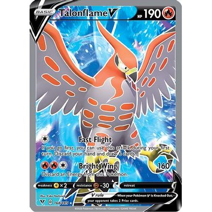 Talonflame V (Full Art) 168/185 - SWSH04 Vivid Voltage Holofoil