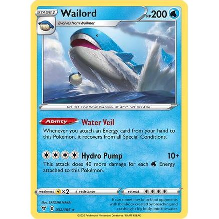 Wailord 32/185 - SWSH04 Vivid Voltage Holofoil