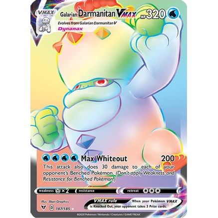 Galarian Darmanitan VMAX (Secret) 187/185 - SWSH04 Vivid Voltage Holofoil