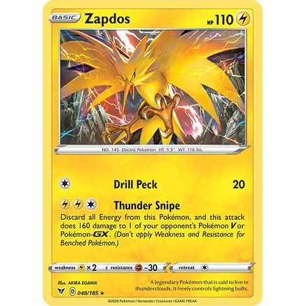 Zapdos 48/185 - SWSH04 Vivid Voltage Reverse Holofoil