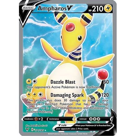 Ampharos V (Full Art) 171/185 - SWSH04 Vivid Voltage Holofoil
