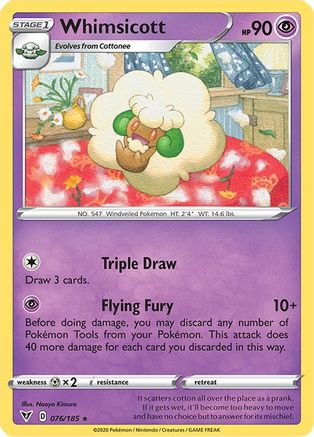 Whimsicott 76/185 - SWSH04 Vivid Voltage Reverse Holofoil
