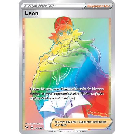 Leon (Secret) 195/185 - SWSH04 Vivid Voltage Holofoil