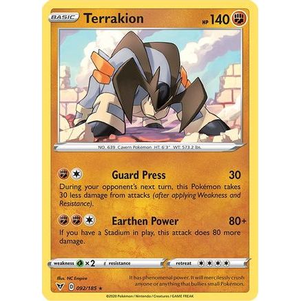 Terrakion 92/185 - SWSH04 Vivid Voltage