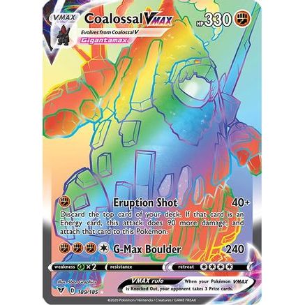 Coalossal VMAX (Secret) 189/185 - SWSH04 Vivid Voltage Holofoil