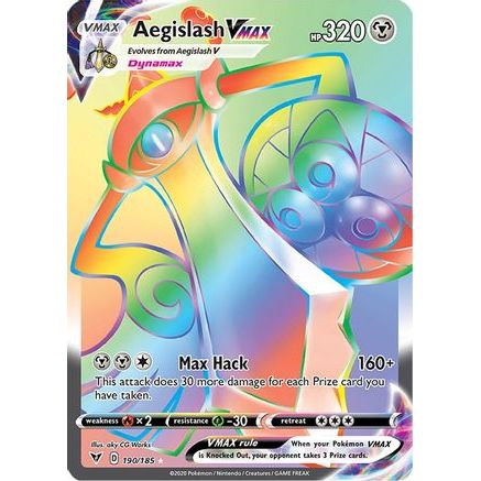 Aegislash VMAX (Secret) 190/185 - SWSH04 Vivid Voltage Holofoil
