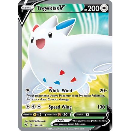 Togekiss V (Full Art) 178/185 - SWSH04 Vivid Voltage Holofoil